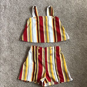 Girls shorts and tank set, size 10.